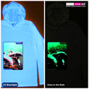 "Dolphins" UV-Blacklight & Glow-In-The-Dark Mens Hoodie